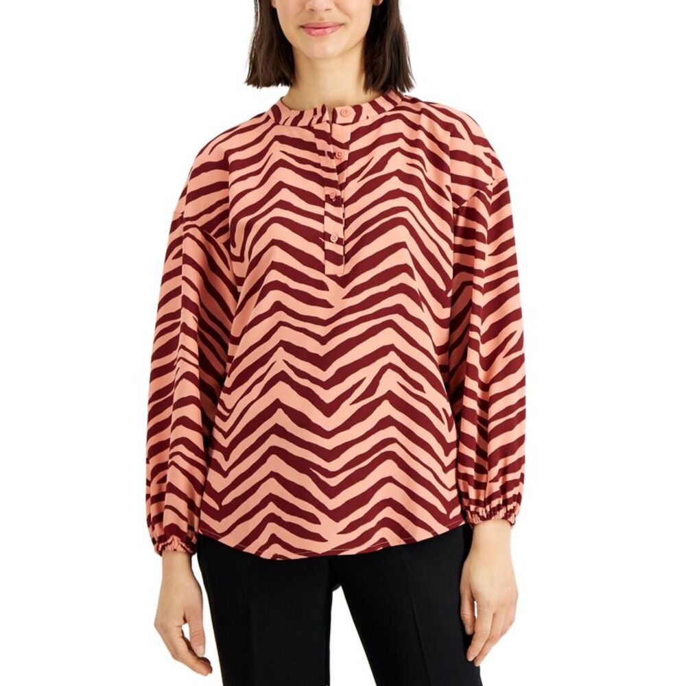Alfani Printed 3/4 Sleeve Top